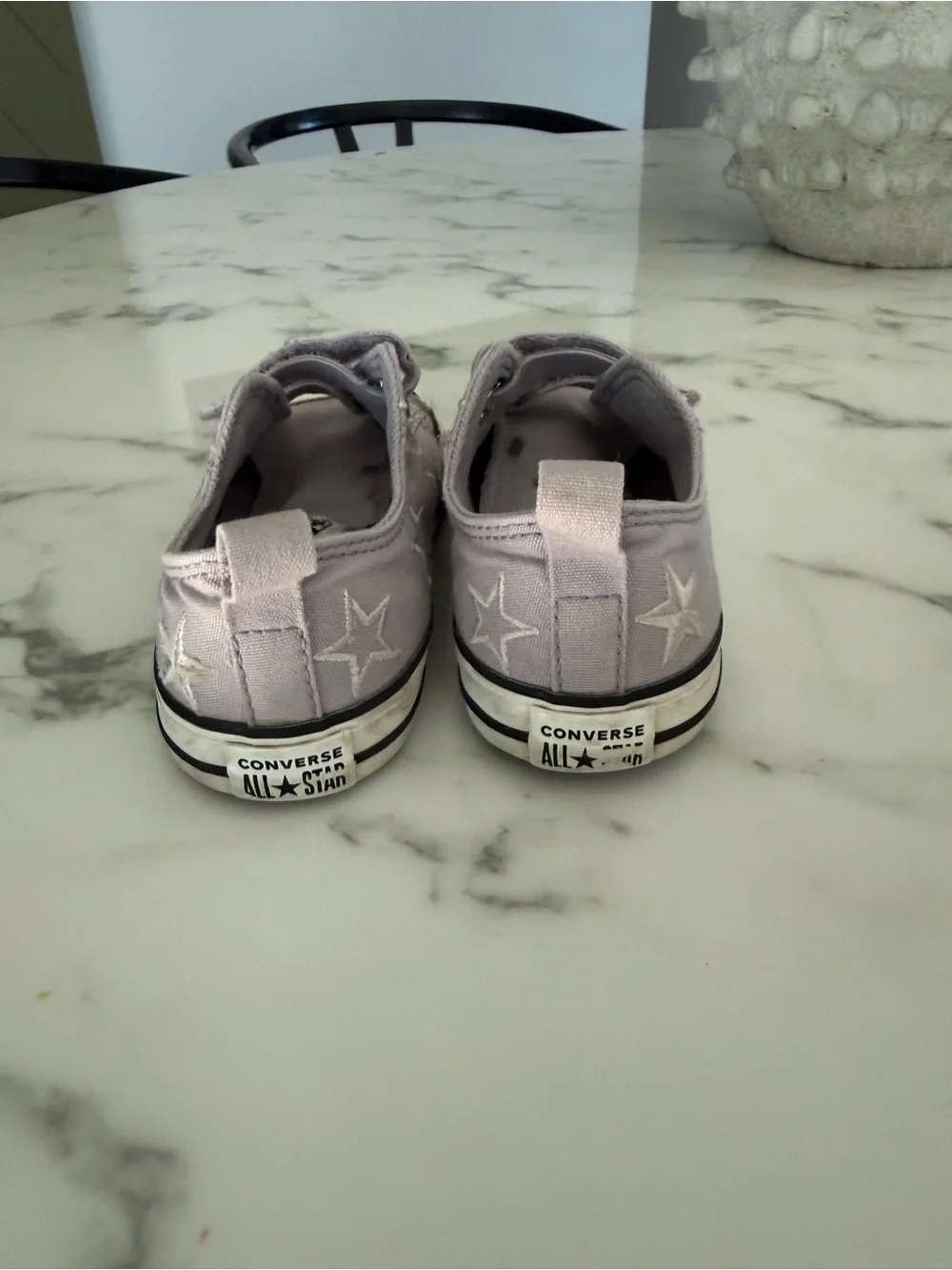 Converse Kids Lavender Low Top Velcro Sneakers